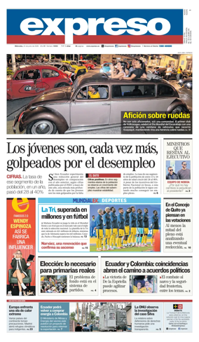 Cover of Diario Expreso