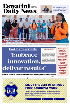 Cover of Eswatini Daily News