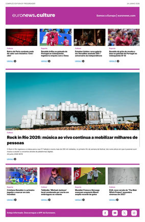 Cover of Euronews Culture and Sport (Portuguese)