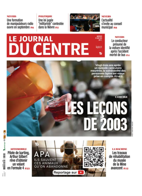 Cover of Le Journal du Centre