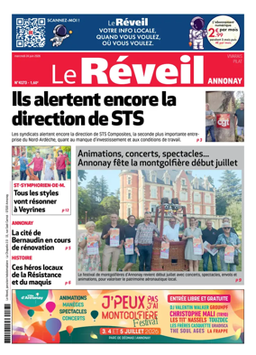 Cover of Le Reveil du Vivarais – edition Annonay