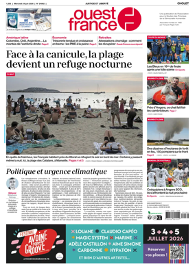 Cover of Ouest France (Cholet)