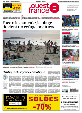 Cover of Ouest France (Les Herbiers / Montaigu)