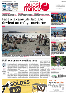Cover of Ouest France (Lorient)