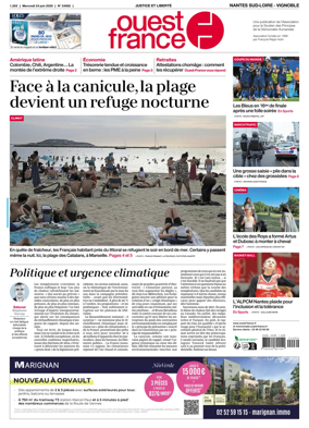 Cover of Ouest France (Nantes / Sud-Loire / Vignoble)