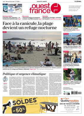 Cover of Ouest France (Ploermel)