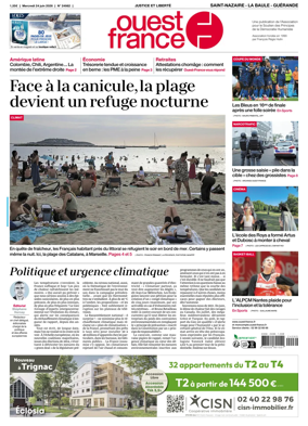 Cover of Ouest France (Saint-Nazaire La Baule Guerande)