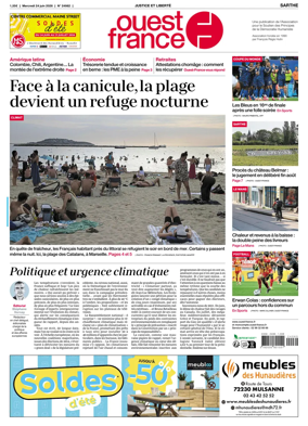 Cover of Ouest France (Sarthe)