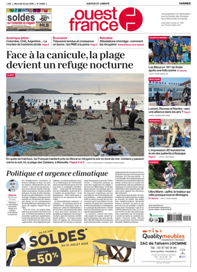 Cover of Ouest France (Vannes)