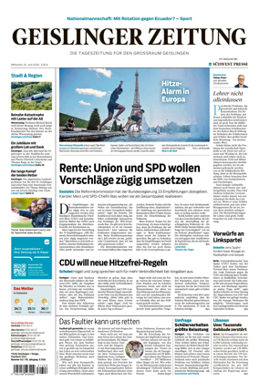 Cover of Geislinger Zeitung