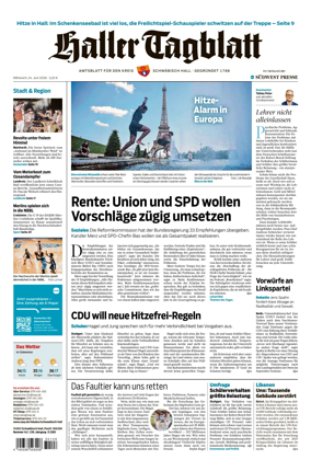 Cover of Haller Tagblatt