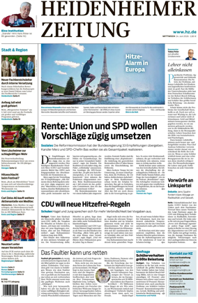 Cover of Heidenheimer Zeitung