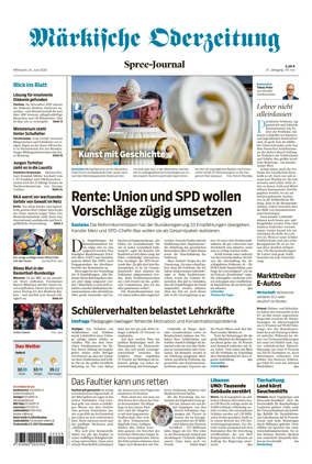 Cover of Markische Oderzeitung Spree-Journal