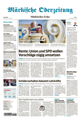 Cover of Markische Oderzeitung Strausberg