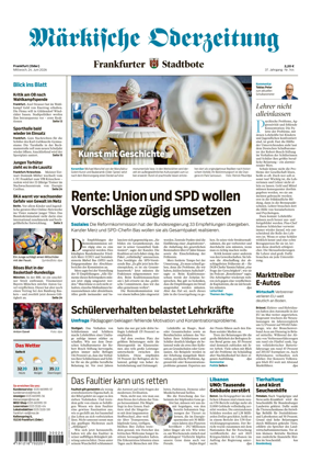 Cover of Markische Oderzeitung Frankfurt (Oder)