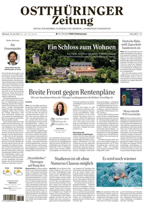 Cover of Ostthuringer Zeitung (Saale-Holzland-Kreis)