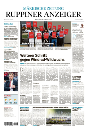 Cover of Ruppiner Anzeiger