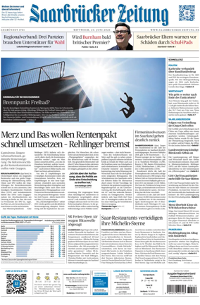 Cover of Saarbruecker Zeitung