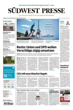 Cover of Sudwest Presse