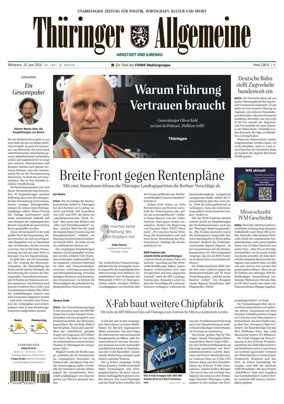 Cover of Thuringer Allgemeine (Arnstadt und Ilmenauz)