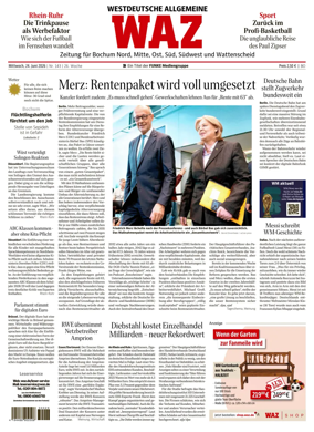 Cover of Westdeutsche Allgemeine Zeitung (Bochum)