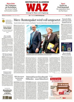 Cover of Westdeutsche Allgemeine Zeitung (Moers)
