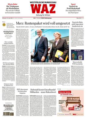 Cover of Westdeutsche Allgemeine Zeitung (Witten)