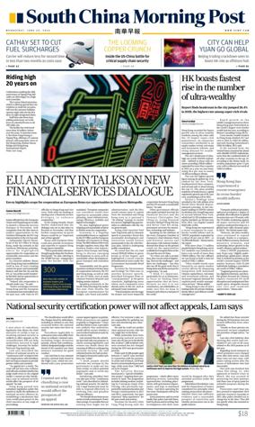 Cover of South China Morning Post