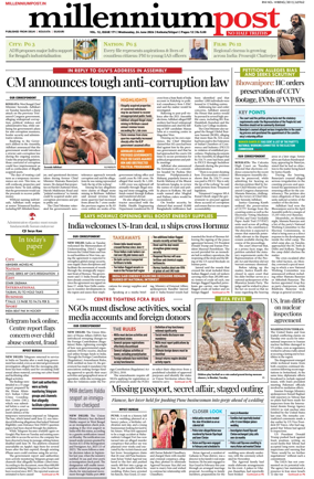 Cover of Millennium Post (Kolkata)