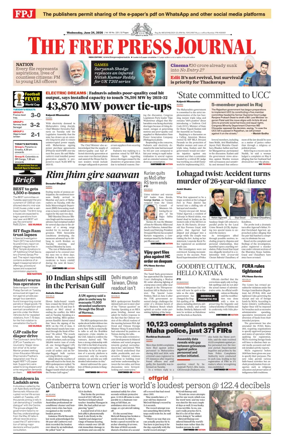 Cover of The Free Press Journal