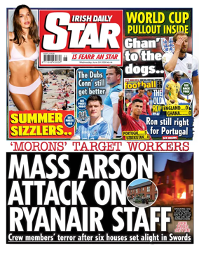 Cover of Irish Daily Star
