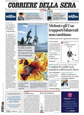 Cover of Corriere della Sera