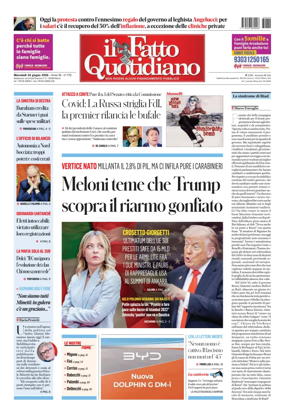 Cover of Il Fatto Quotidiano