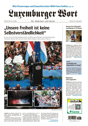 Cover of Luxemburger Wort