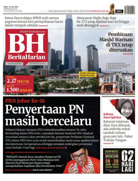 Cover of Berita Harian