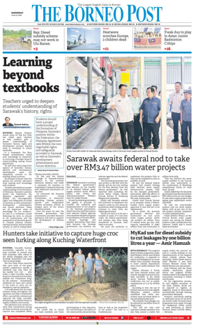 Cover of The Borneo Post (Sarawak)