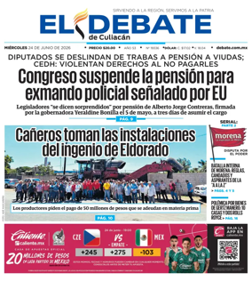 Cover of El Debate de Culiacan