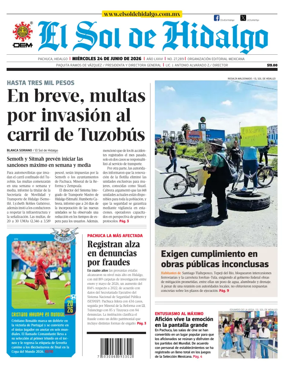 Cover of El Sol de Hidalgo