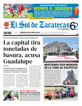 Cover of El Sol de Zacatecas