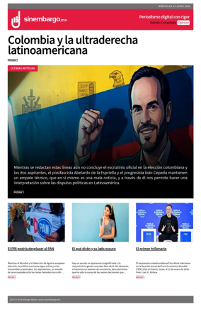 Cover of Sin Embargo Opinion