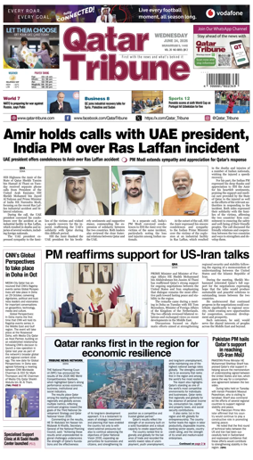 Cover of Qatar Tribune