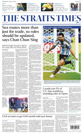 Cover of The Straits Times