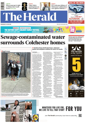 Cover of The Herald (South Africa)