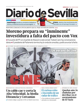Cover of Diario de Sevilla