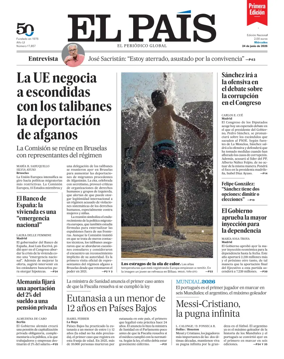 Cover of EL PAIS primera edicion