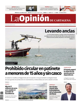 Cover of La Opinion de Murcia (Cartagena)