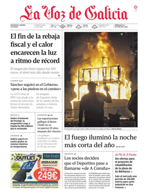 Cover of La Voz de Galicia (A Coruna)