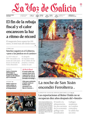 Cover of La Voz de Galicia (Ferrol)