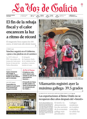 Cover of La Voz de Galicia (Ourense)