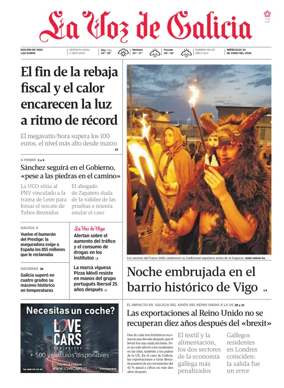 Cover of La Voz de Galicia (Vigo)